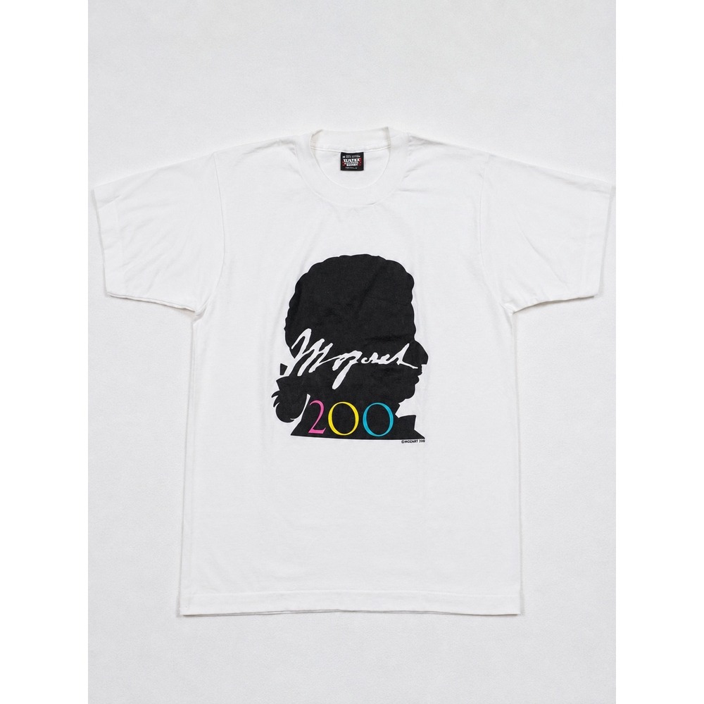Vintage 1991 Mozart 200 Screen Stars Best TShirt White Mens Medium Single Stitch